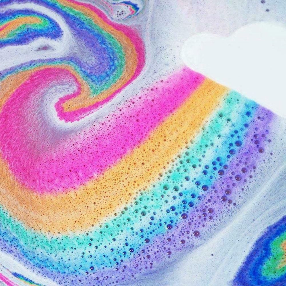 Cloud Rainbow Bath Salt Ball Essential Bubble Skin Care Oil Effervescent Bath