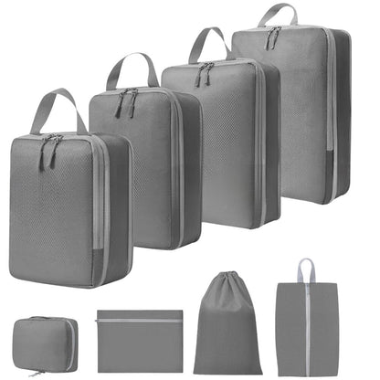 Compression Packing Cubes Expandable Luggage Storage Bags Set Travel Packing Bag