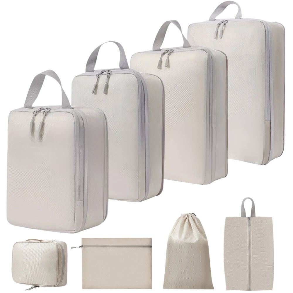 Compression Packing Cubes Expandable Luggage Storage Bags Set Travel Packing Bag