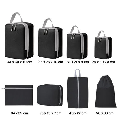 Compression Packing Cubes Expandable Luggage Storage Bags Set Travel Packing Bag