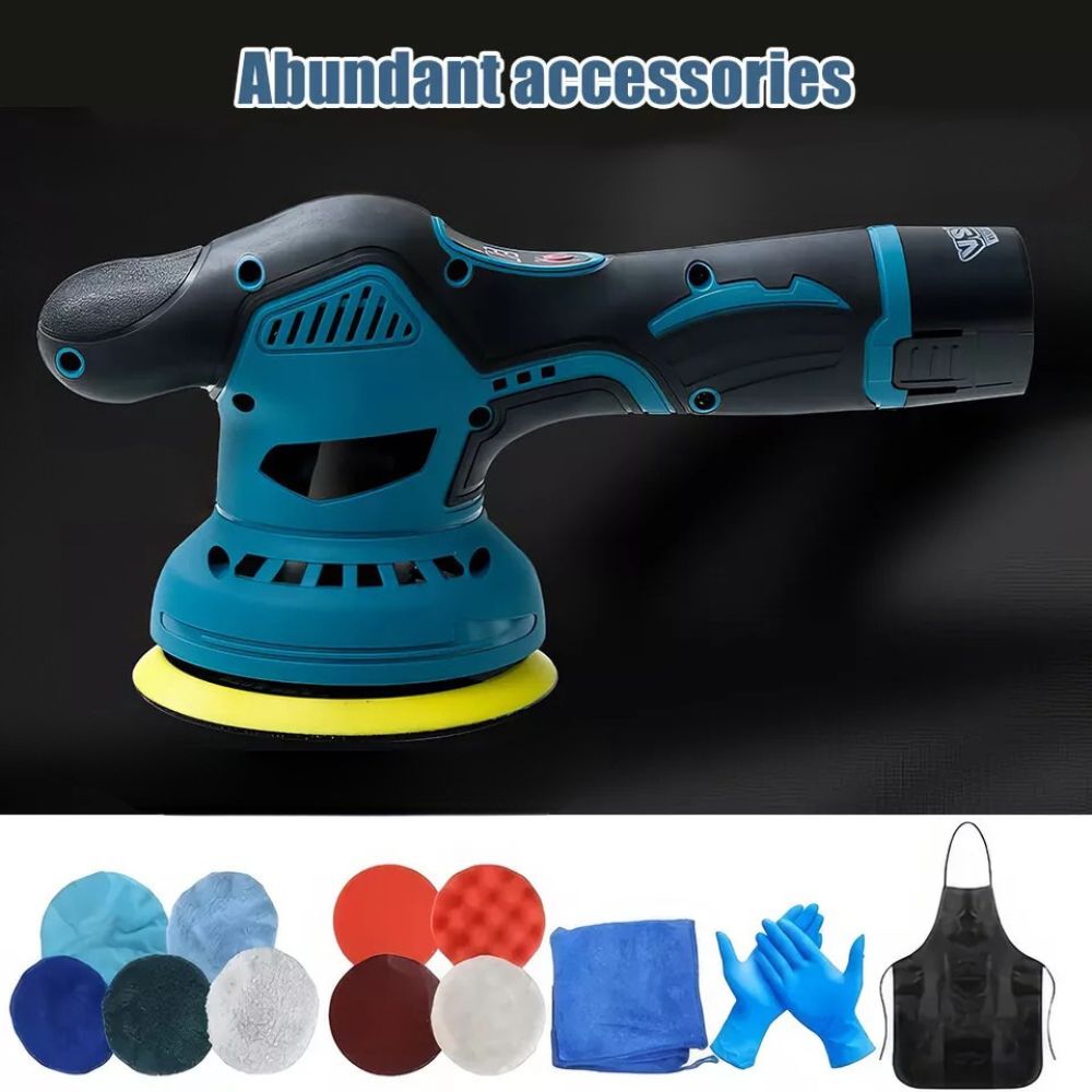 Cordless Car Buffer Polisher Kit Wheel For Car Detailing 125mm Sanding Polishing