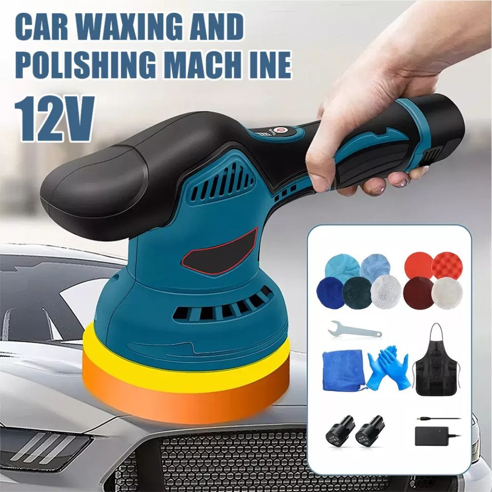 Cordless Car Buffer Polisher Kit Wheel For Car Detailing 125mm Sanding Polishing