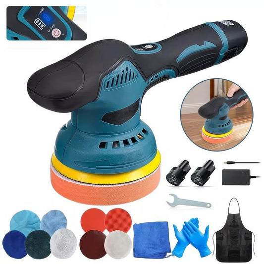 Cordless Car Buffer Polisher Kit Wheel For Car Detailing 125mm Sanding Polishing