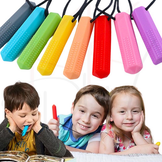 Crystal Sensory Chew Necklace For Biting, Teething, Autism, ADHD & Fidgeting