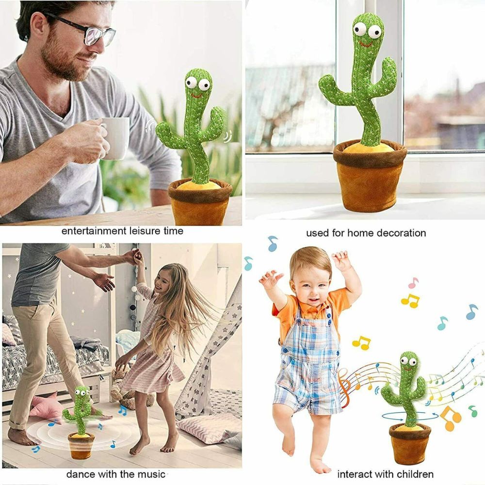 Dancing Cactus Plush Toy Succulent Electronic Shake with Cute Song Dance Gift