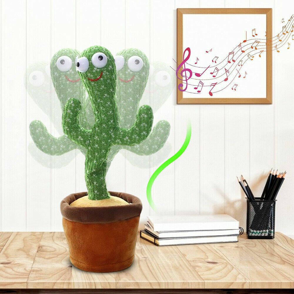 Dancing Cactus Plush Toy Succulent Electronic Shake with Cute Song Dance Gift