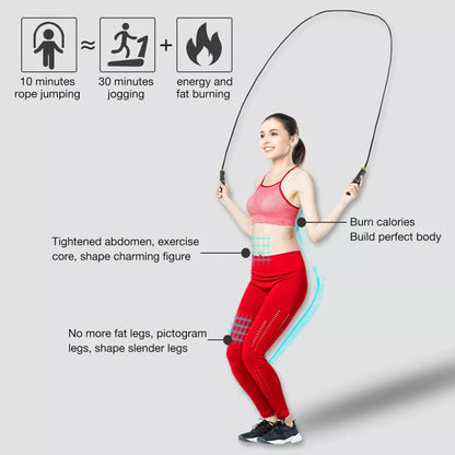 Digital Skipping Jump Rope Speed Cordless Wireless Fitness With Calorie Counter