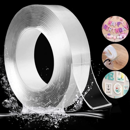 Double-Sided Nano Magic Tape Traceless Clear Adhesive Invisible Gel 3M/5M