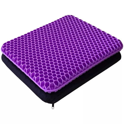 Double Layer Gel Honeycomb Seat Cushion Comfort Support Cooling Flex Pain Rel