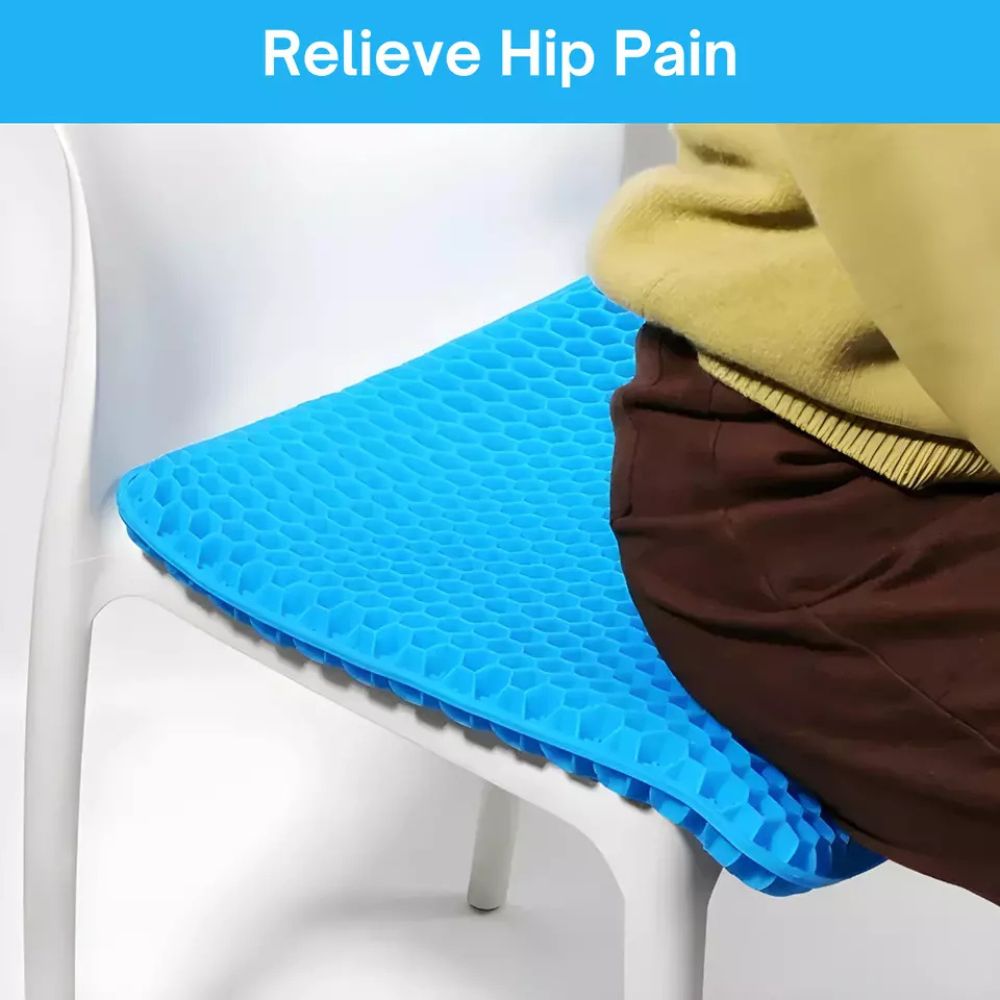 Double Layer Gel Honeycomb Seat Cushion Comfort Support Cooling Flex Pain Rel