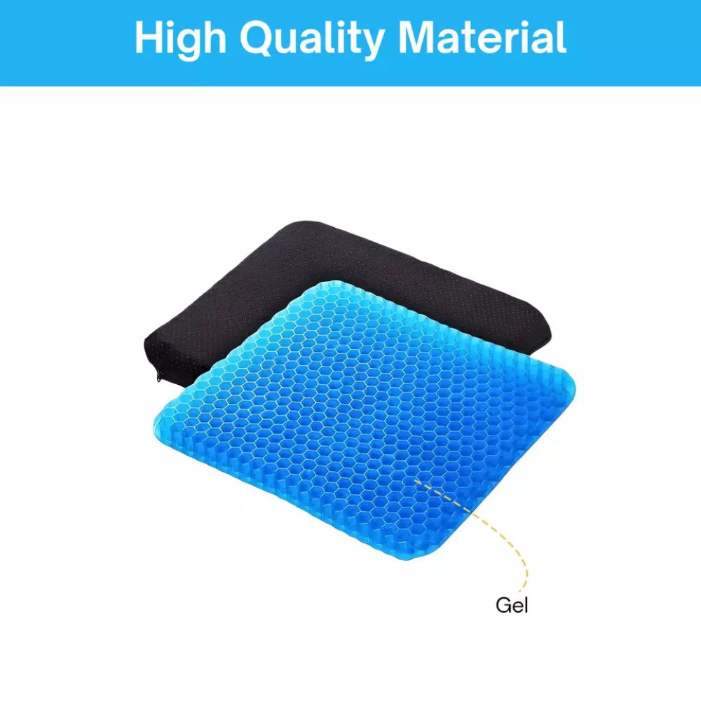 Double Layer Gel Honeycomb Seat Cushion Comfort Support Cooling Flex Pain Rel