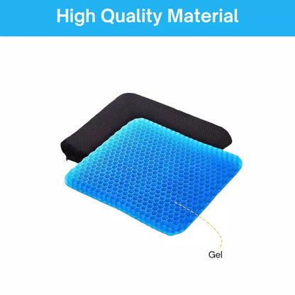 Double Layer Gel Honeycomb Seat Cushion Comfort Support Cooling Flex Pain Rel