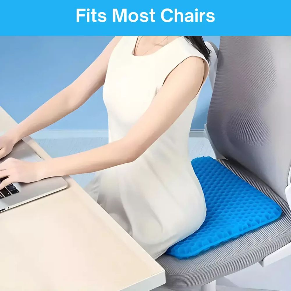 Double Layer Gel Honeycomb Seat Cushion Comfort Support Cooling Flex Pain Rel