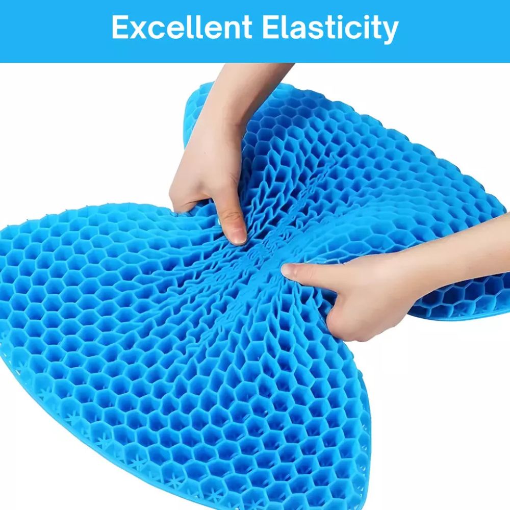 Double Layer Gel Honeycomb Seat Cushion Comfort Support Cooling Flex Pain Rel