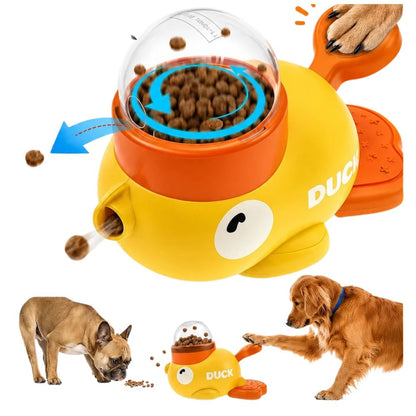 Duck dog treat dispenser slow feeder