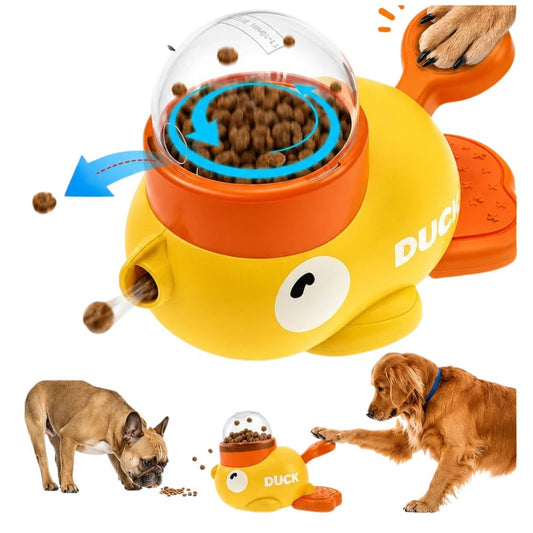 Duck dog treat dispenser slow feeder