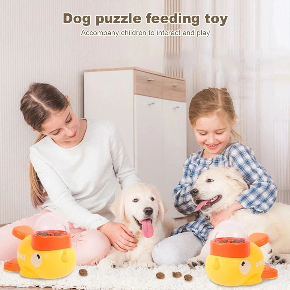 Duck dog treat dispenser slow feeder