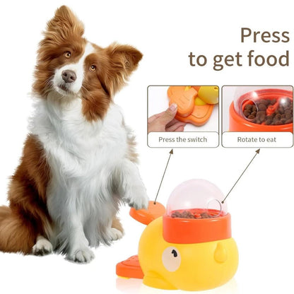 Duck dog treat dispenser slow feeder