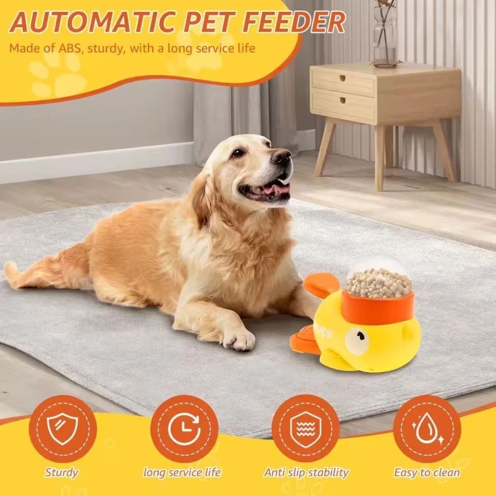 Duck dog treat dispenser slow feeder
