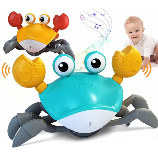 Electric Crab Music Crawling Baby Toy LED Light Up Interactive Toys Kids Toddler