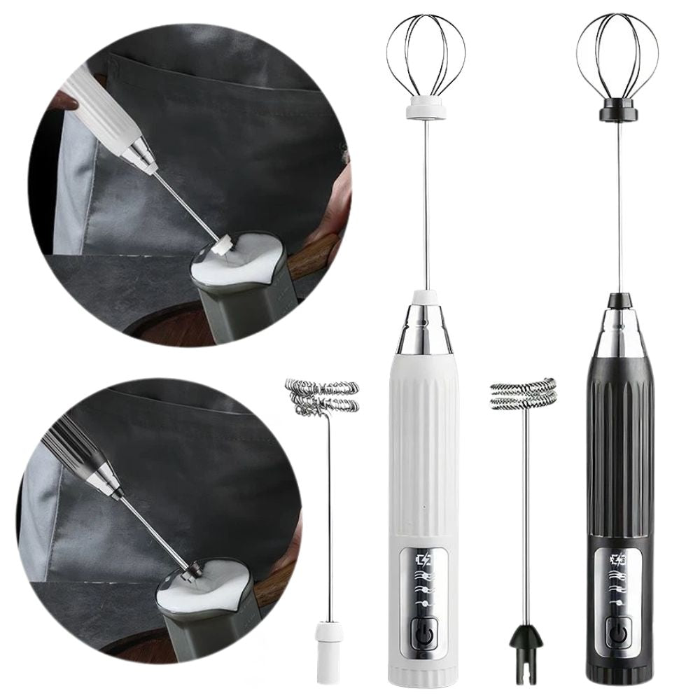 Electric milk frother wand