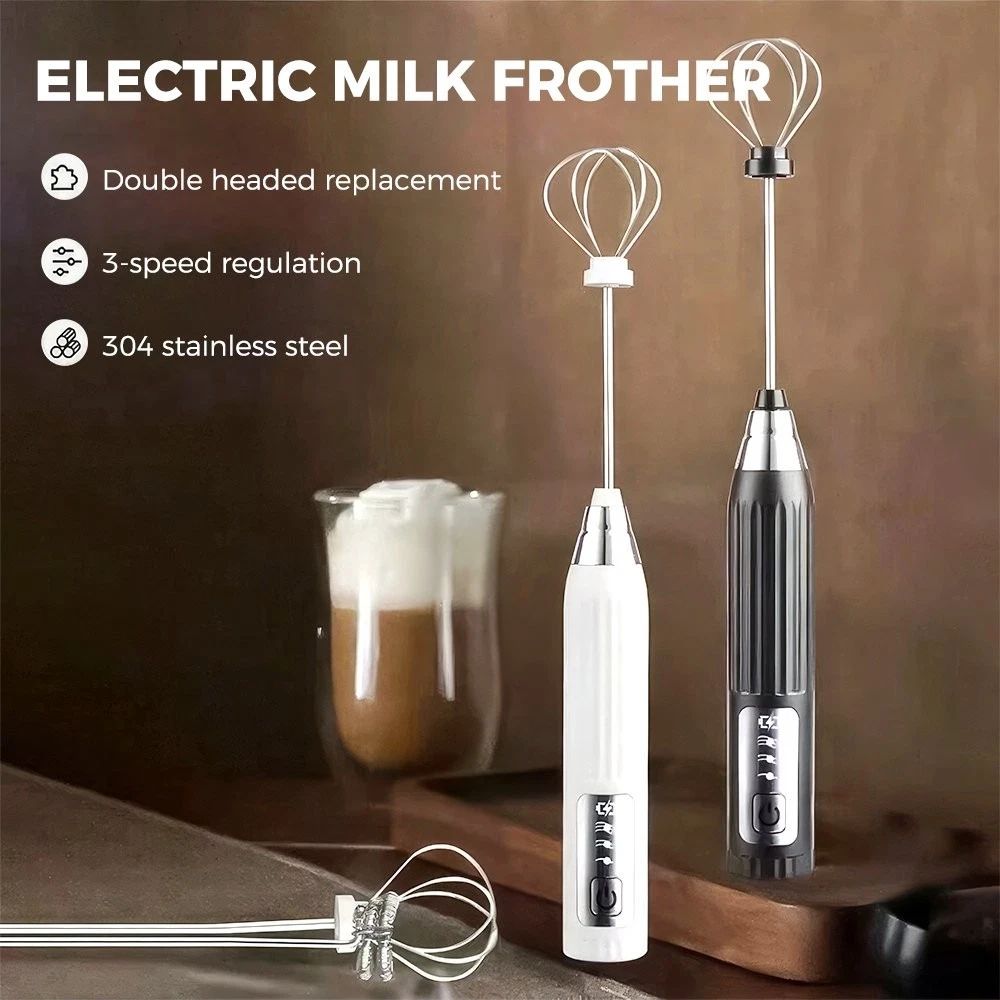 Electric milk frother wand
