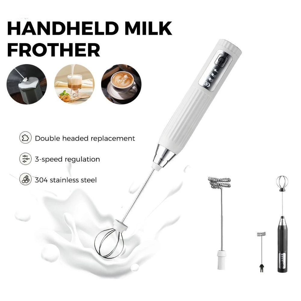 Electric milk frother wand