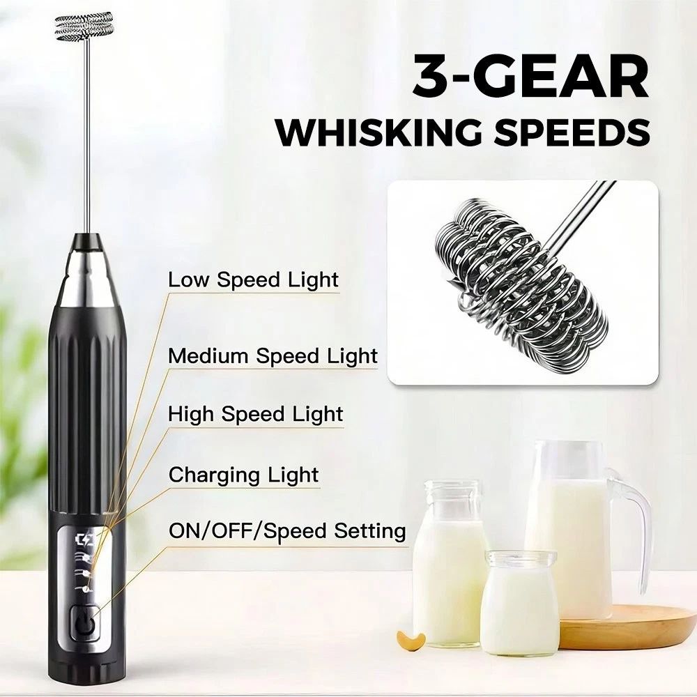 Electric milk frother wand