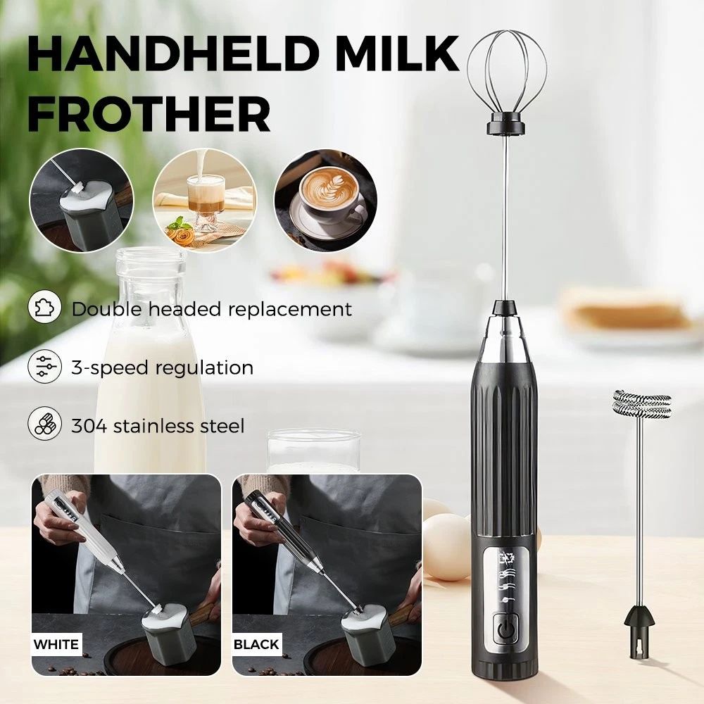Electric milk frother wand