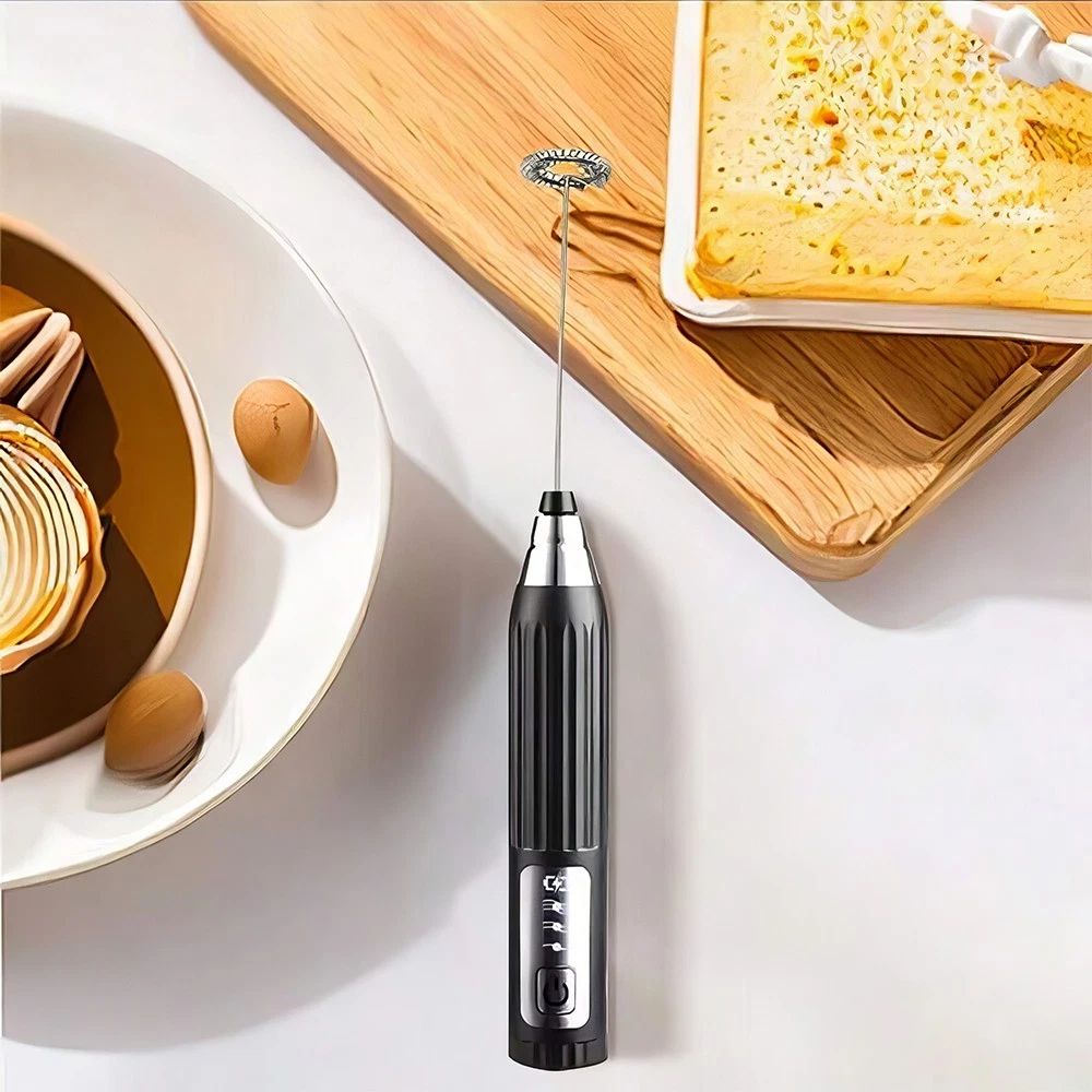 Electric milk frother wand