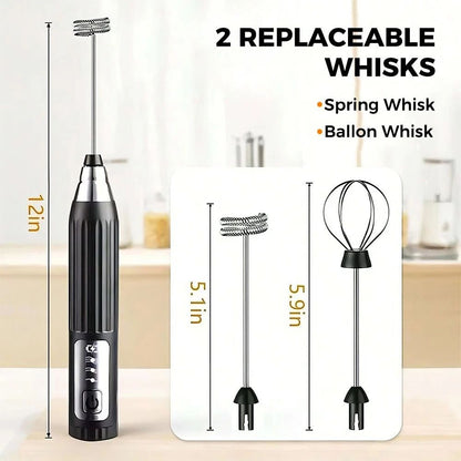 Electric milk frother wand