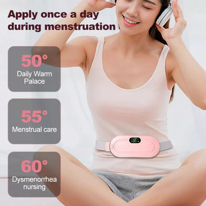 Electric Heating Pad Belt Massage Period Pain Relieve Therapy Menstrual Cramp