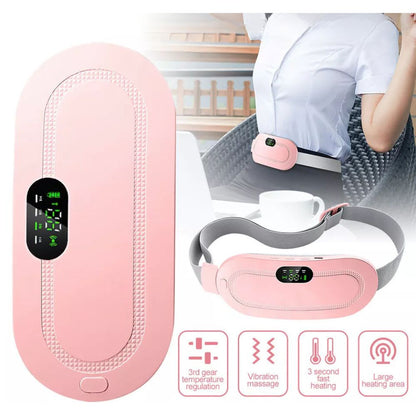 Electric Heating Pad Belt Massage Period Pain Relieve Therapy Menstrual Cramp