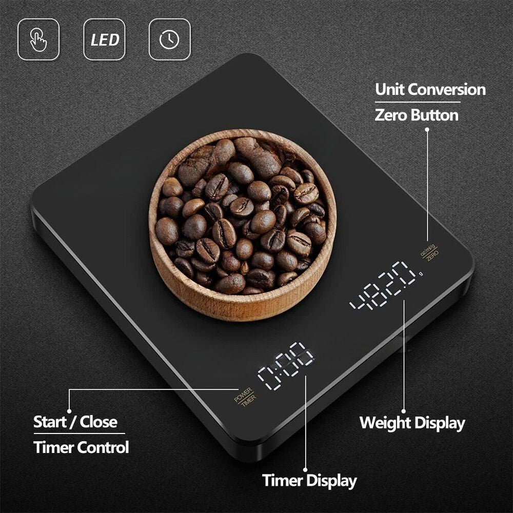 Digital coffee scale with timer