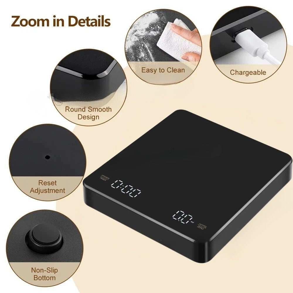 Digital coffee scale with timer