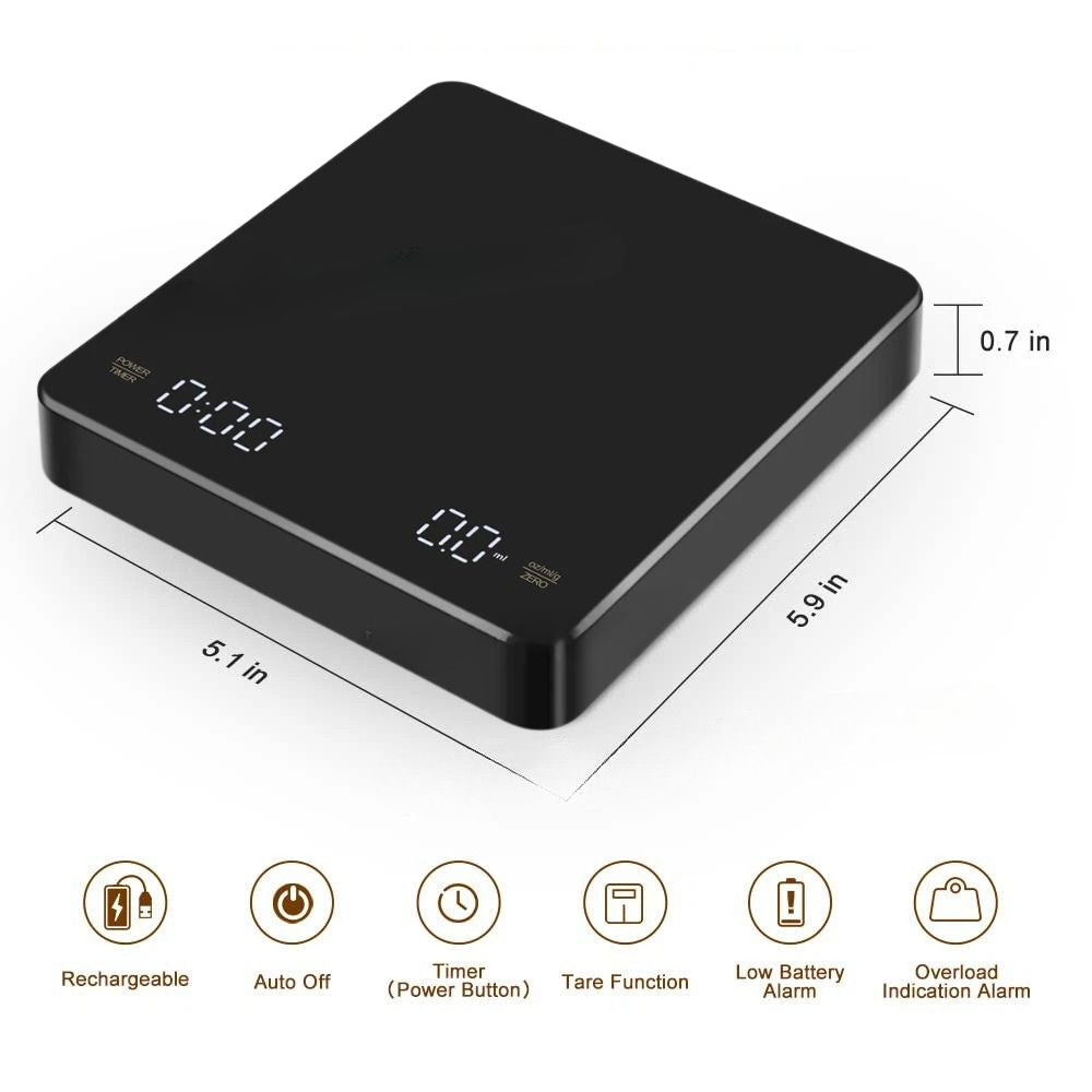 Digital coffee scale with timer