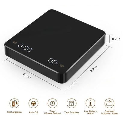 Digital coffee scale with timer