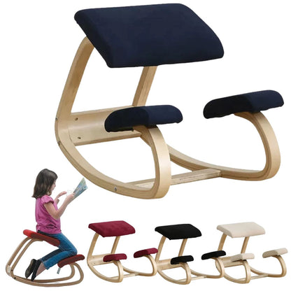 Ergonomic Kneeling Chair Rocking Office Desk Stool Upright Posture Support Seat