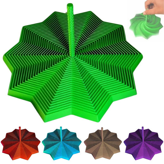 Expanded Sensory Fidget Star Toys 3D Printed Anti Stress Handle Fractal Hexagon