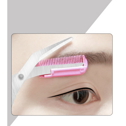 Eyebrow Trimmer Scissor Comb Trimming Hair Grooming Cutter Eyelash Tool