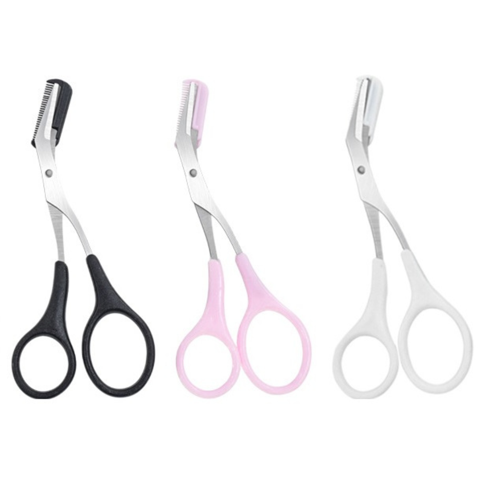 Eyebrow Trimmer Scissor Comb Trimming Hair Grooming Cutter Eyelash Tool