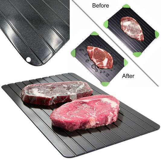 Fast Thawing Frozen Meat Magic Metal Plate Large Defrosting Tray Kitchen Thaw