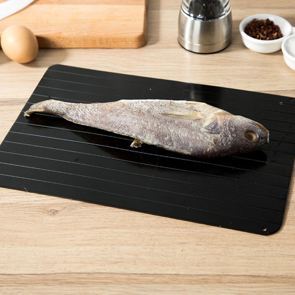 Fast Thawing Frozen Meat Magic Metal Plate Large Defrosting Tray Kitchen Thaw