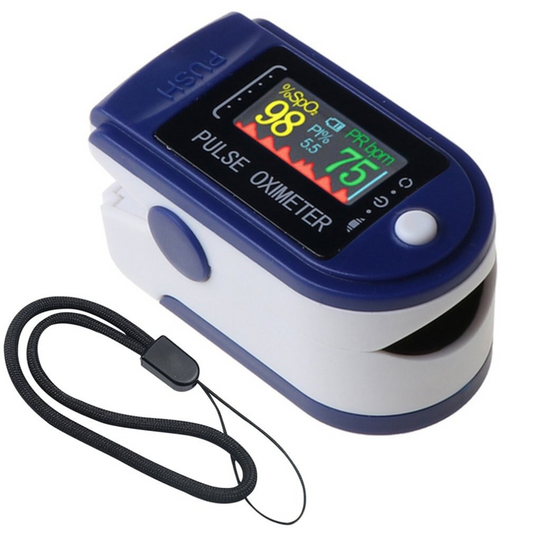 Finger Pulse Oximeter - Blood Oxygen Saturation & Heart Rate Monitor