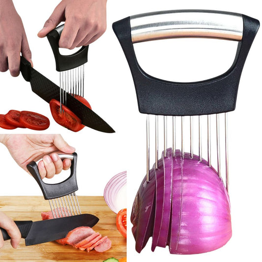 Food Slicer Assistant Onion Holder Tool Cutter Fish Meat Potato Vegetable