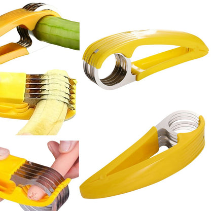 Fruits Salad Cereal Banana Slicer Easy Cut Kitchen  Gherkin Cucumber Split Cutter