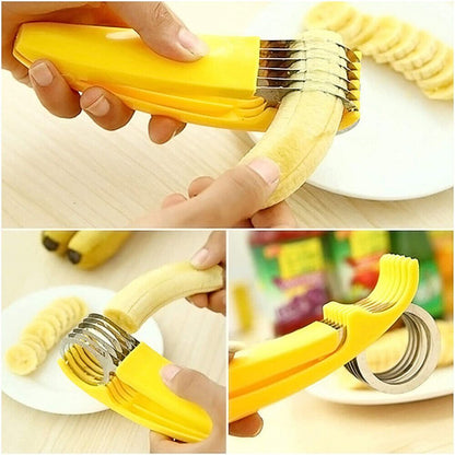 Fruits Salad Cereal Banana Slicer Easy Cut Kitchen  Gherkin Cucumber Split Cutter