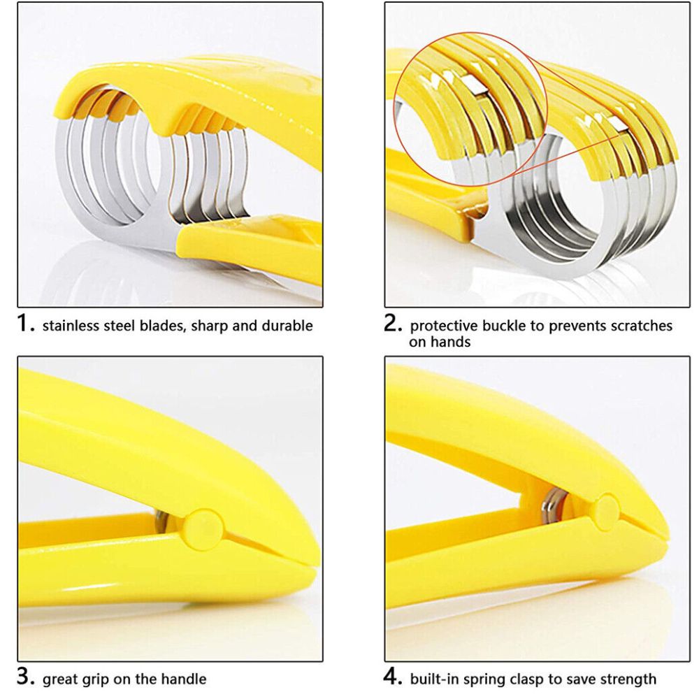 Fruits Salad Cereal Banana Slicer Easy Cut Kitchen  Gherkin Cucumber Split Cutter