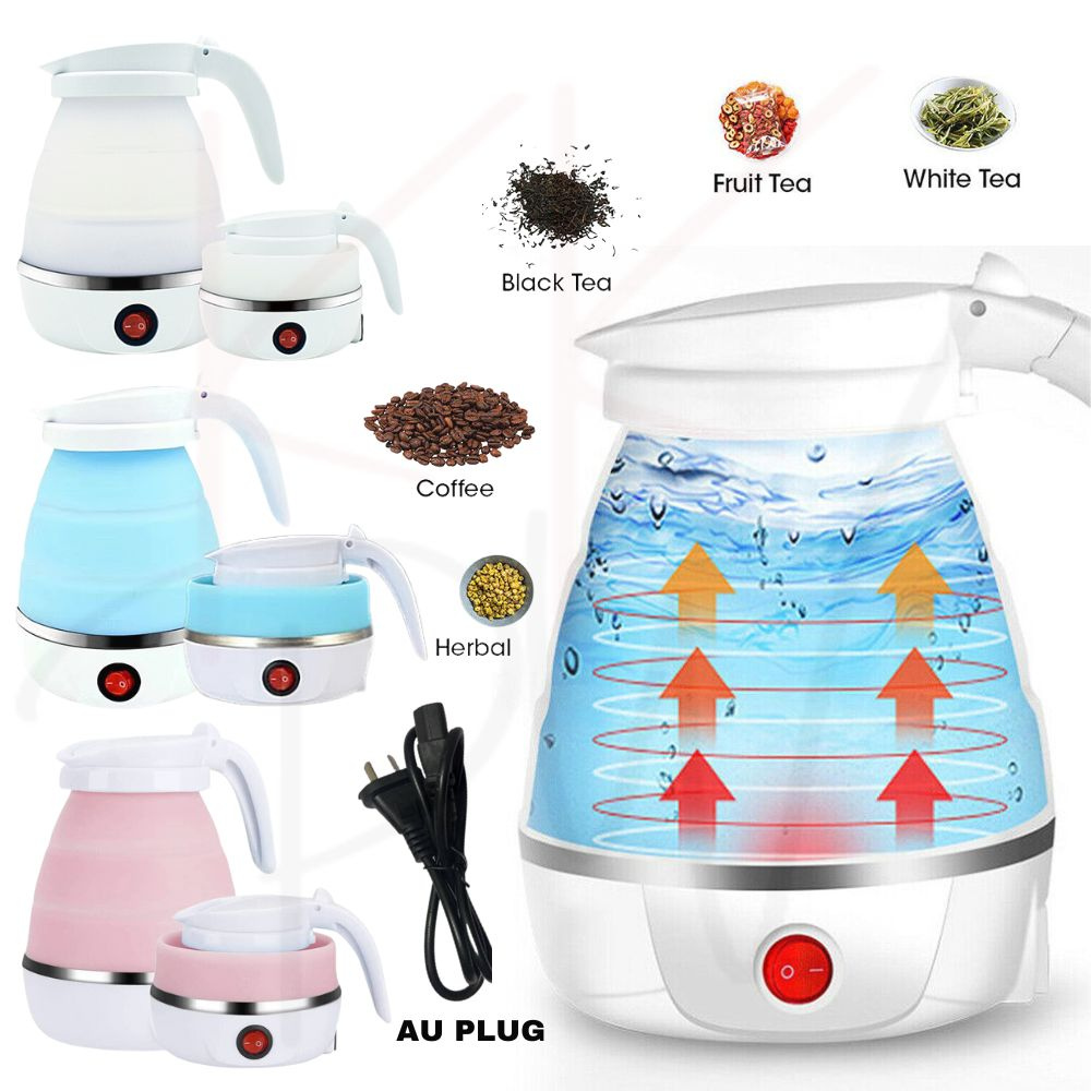 Handheld Mini Electric Silicone Foldable & Portable 600ml Travel Water Kettle