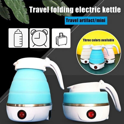 Handheld Mini Electric Silicone Foldable & Portable 600ml Travel Water Kettle